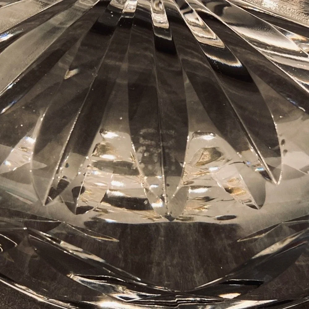 Cut Crystal Divided Bowl Heavy Candy 6